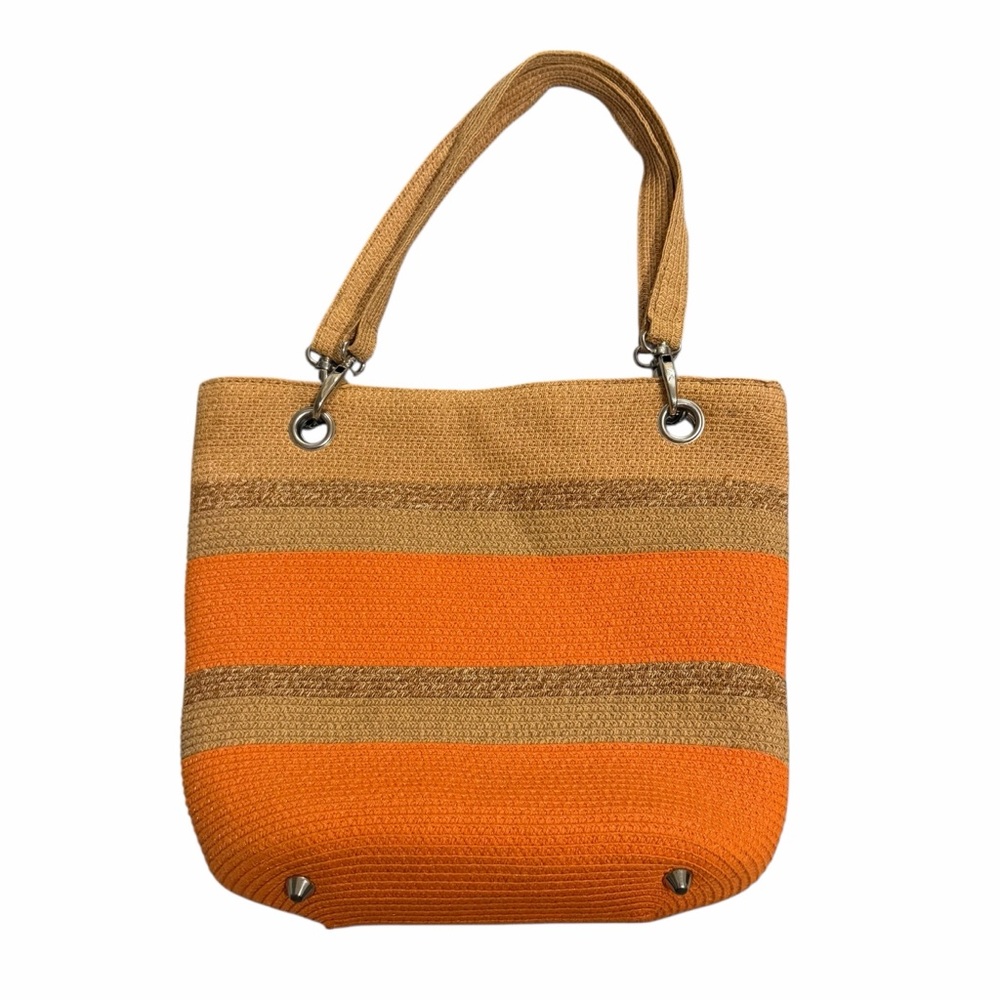 PRITZI/Orange & Tan/ Bohemian-Summer Woven Handbag - Picture 15 of 15